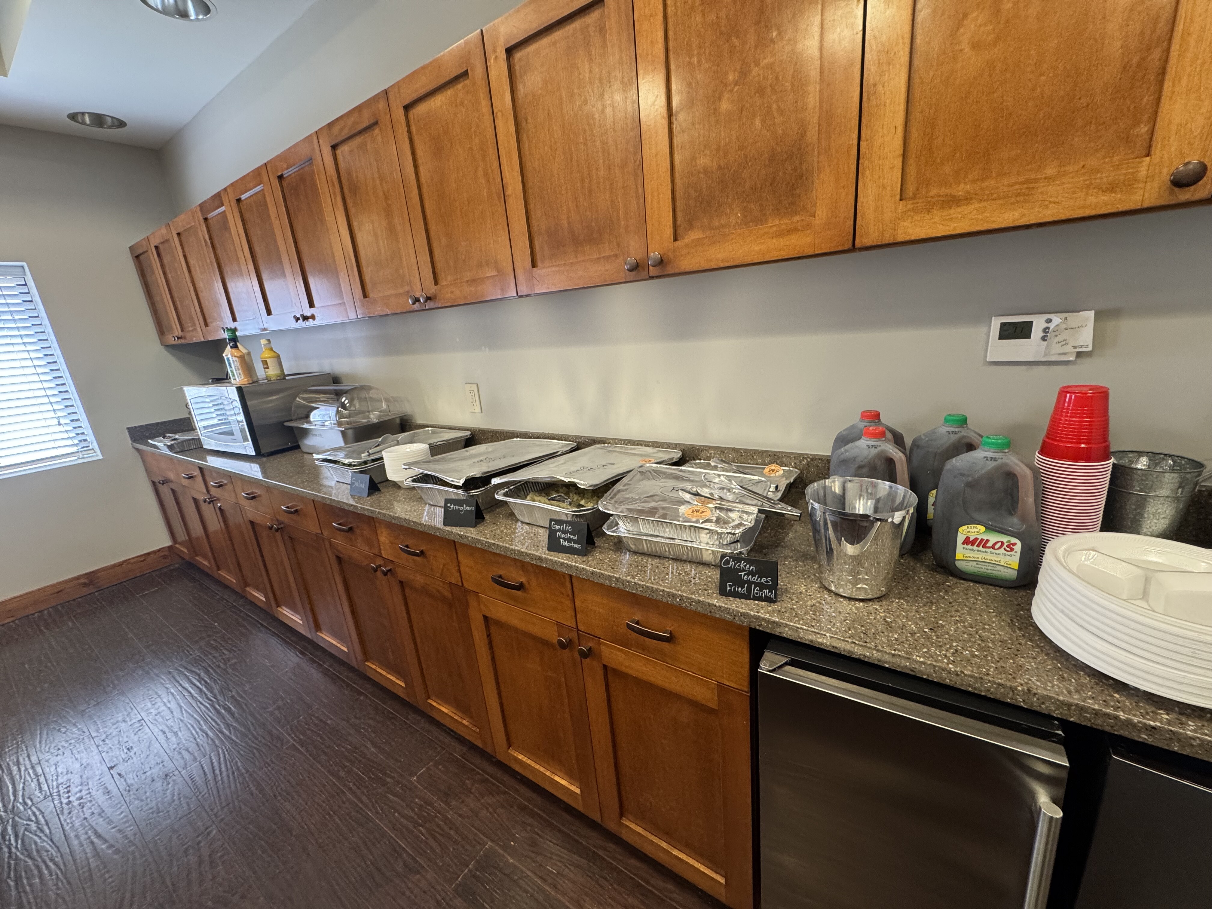 A catered buffet spread prepared by Coleman’s Quick Bite