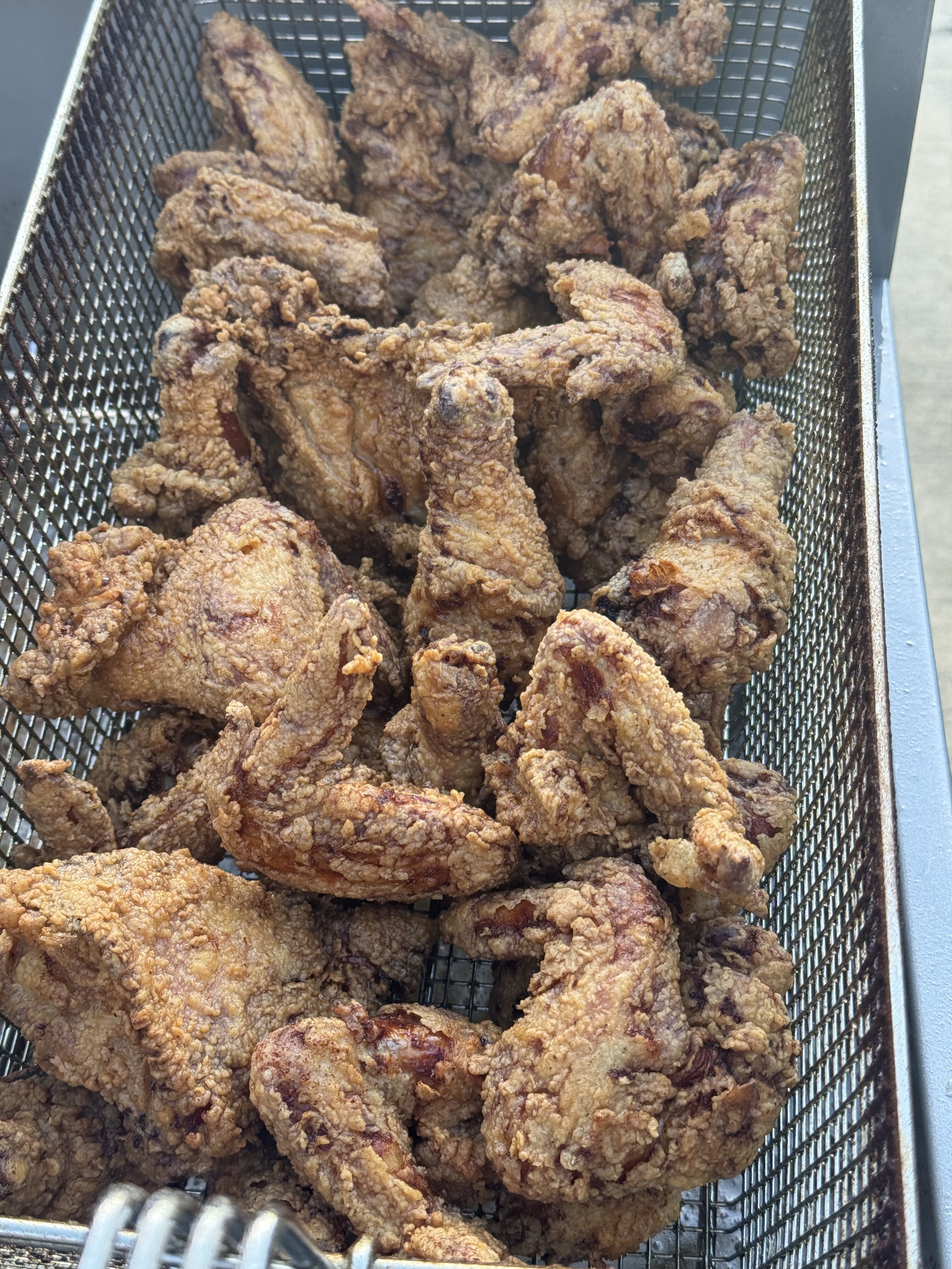 Fried chicken prepared for a gathering